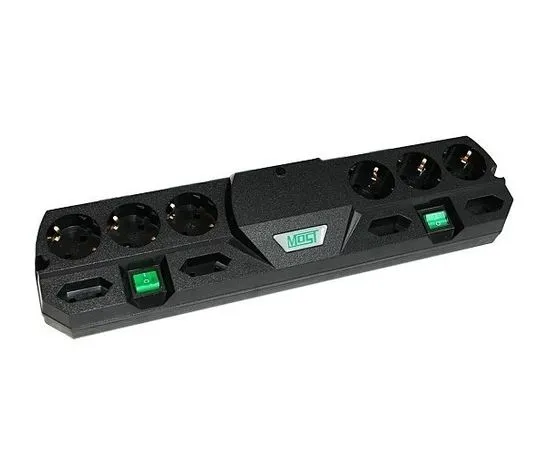 Сетевой фильтр 5 м. (Most TRG, 10 розеток), черный (TRG 5м BLACK)