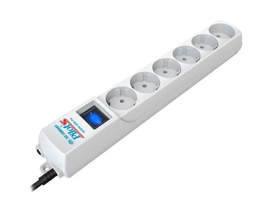 Сетевой фильтр 5 м. (ZIS Pilot S, 6 розеток) белый (Pilot S 5м), фото 3