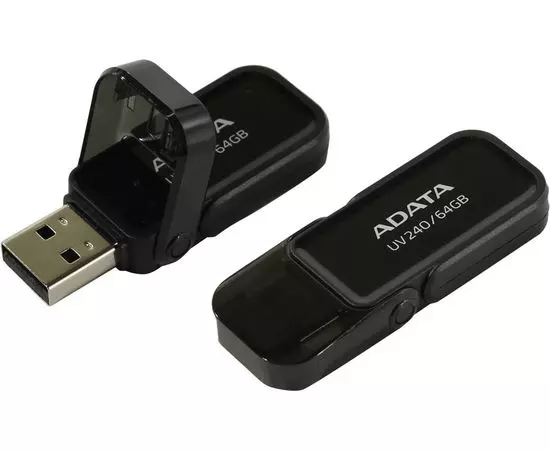 USB Flash-накопитель 64Gb (ADATA, UV240) Black (AUV240-64G-RBK)