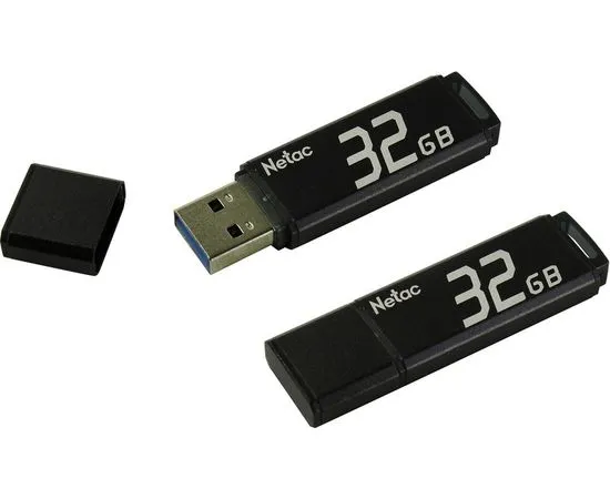 USB Flash-накопитель 32Gb USB 3.0 (Netac, U351) черный (NT03U351N-032G-30BK)