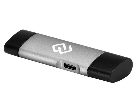 Картридер внешний USB2.0/Type-C, Digma CR-СU2520-G, серый, фото 2