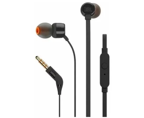 Наушники с микрофоном JBL T110 Black (JBLT110BK)