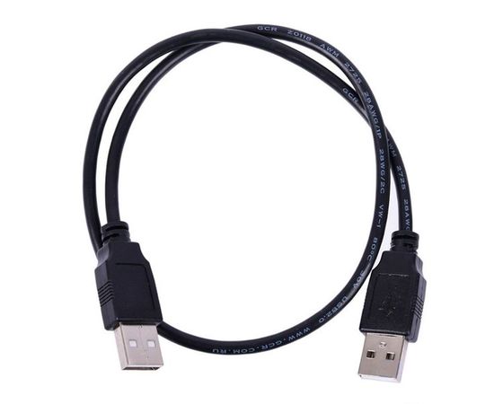 Кабель USB2.0 AM -> AM 0.5m (Greenconnect) черный (GCR-UM2M-BB2S-0.5m)