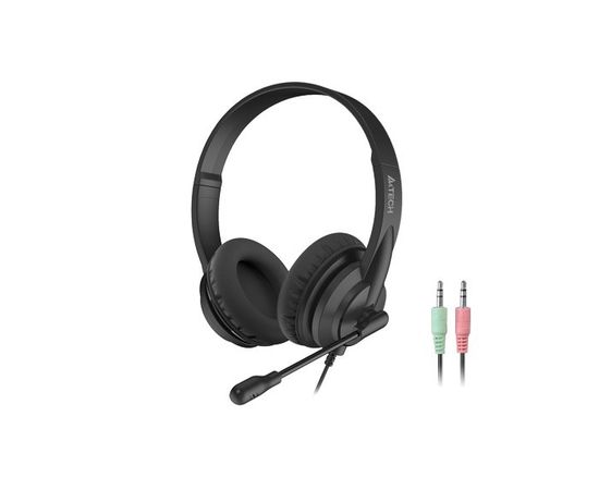 Наушники с микрофоном A4 Tech HS-10, черный (HS-10 Black)