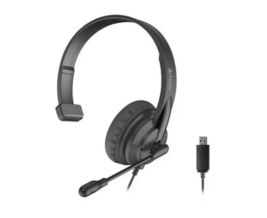 Моно гарнитура A4 Tech HU-11, USB, черный (HU-11 Black)