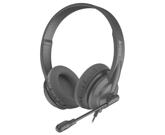 Наушники с микрофоном A4 Tech HU-10, USB, черный (HU-10 Black)