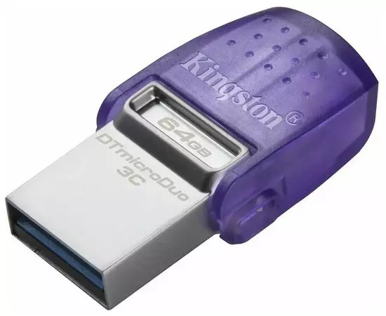 USB Flash-накопитель 64Gb USB 3.2/Type-C (KINGSTON, DataTraveler MicroDuo 3C) (DTDUO3CG3/64GB)