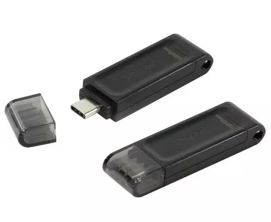 USB Flash-накопитель 128Gb USB 3.2 Type-C (Kingston, DataTraveler 70) (DT70/128GB)