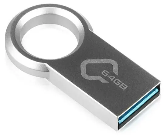 USB Flash-накопитель 64Gb USB 3.0 (QUMO, Ring) серебристый (QM64GUD3-Ring)