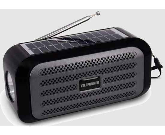 Портативная акустика Telefunken TF-PS1244B, черный/серый (TF-PS1244B(черный с серым))