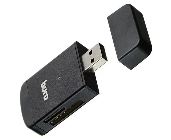 Картридер внешний USB2.0 Buro BU-CR-3103, черный, фото 5