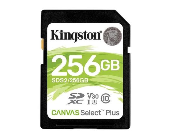 Карта памяти SDXC 256Gb Class 10 UHS-I U3 V30 Canvas Select Plus (Kingston) (SDS2/256GB)