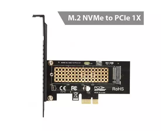 Плата расширения PCI-E x1 -> m.2 NVMe (ORIENT, C302E) (31152)