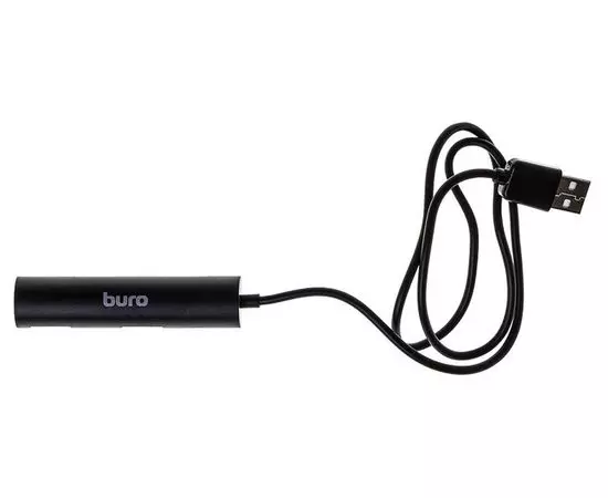 USB-разветвитель (хаб) USB HUB USB2.0 -> USB2.0, 4 порта, Buro, черный (BU-HUB4-0.5R-U2.0)