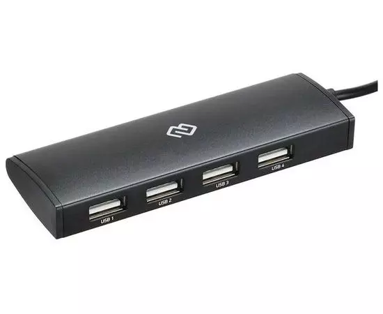 USB-разветвитель (хаб) USB Type-C -> USB2.0, 4 порта, Digma, черный (HUB-4U2.0-UC-B)