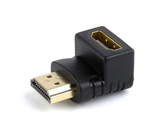 Переходник HDMI (F) -> HDMI (M) (под 90 градусов) Gembird (A-HDMI90-FML)