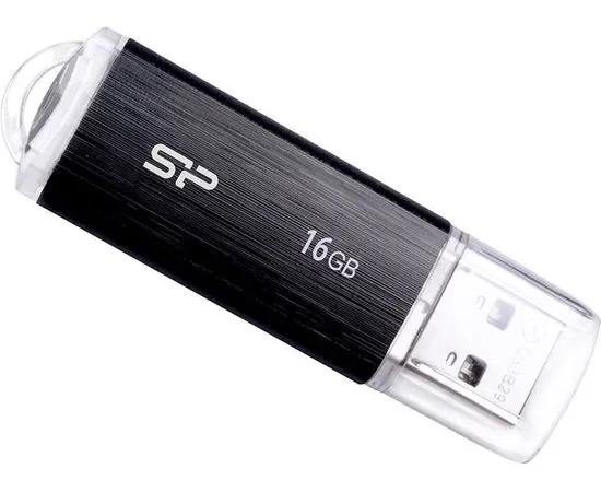 USB Flash-накопитель 16Gb (Silicon Power, Ultima U02) Black (SP016GBUF2U02V1K)