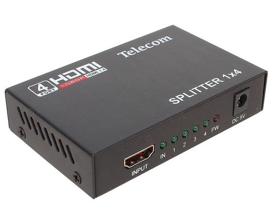 HDMI разветвитель Telecom TTS5020  (1 на 4, HDMI 1.4/3D)