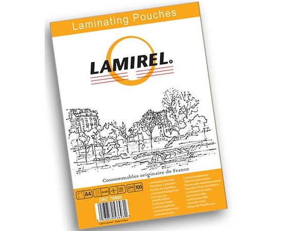Пленка для ламинирования A4 (216х303 мм), 125мкм, глянец, 100шт. (Lamirel) (LA-7866001)