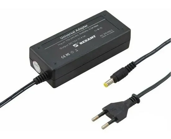 Блок питания импульсный 12V 4.5A, DC 5.5х2.1 мм, Rexant 200-050-3