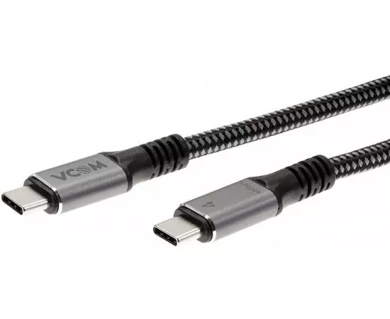 Кабель Thunderbolt4/USB4 Type-C (M), PD, 1.2m (VCOM), черный/серый (CU540M-1.2M)