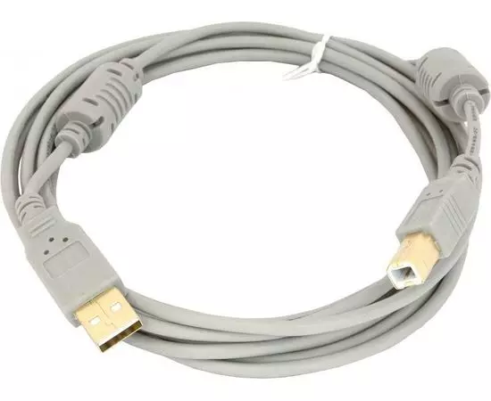 Кабель USB2.0 1.8m (Behpex) с феррит кольцами, серый (CBL-452077)