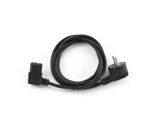 Кабель POWER 1,8 м (системный блок-сеть сечение 0,75 мм.кв., угловой) Gembird (PC-186A-VDE), фото 2