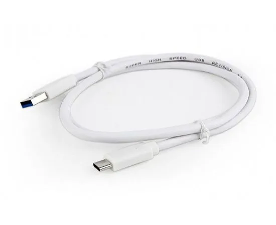 Кабель USB3.0 AM -> USB3.1 Type-C, 1 m (Cablexpert) белый (CCP-USB3-AMCM-1M-W), фото 2