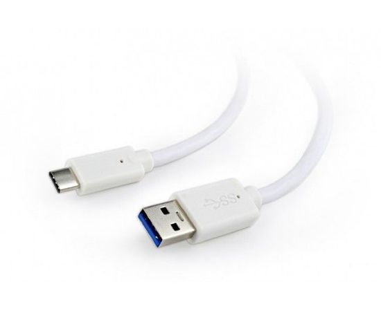 Кабель USB3.0 AM -> USB3.1 Type-C, 1 m (Cablexpert) белый (CCP-USB3-AMCM-1M-W)