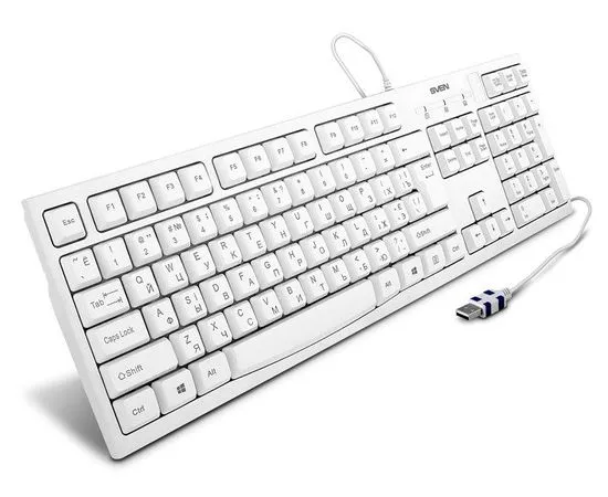 Клавиатура Sven KB-S300, white, USB (SV-016647), фото 2
