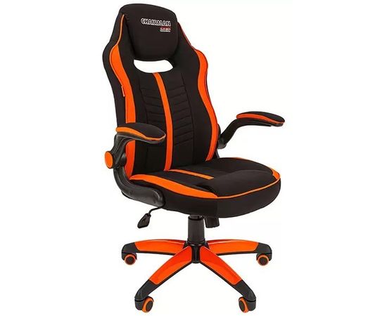 Кресло игровое Chairman game 19 Black/Orange, черный/оранжевый (00-07069656)