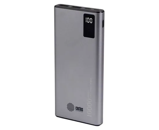 Внешний аккумулятор Cactus CS-PBFSLT-10000 10000mAh, серый