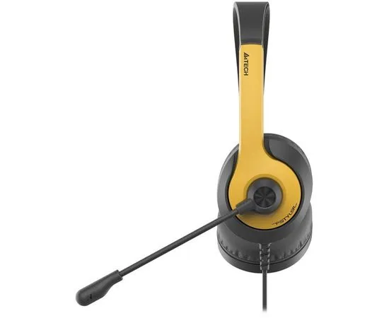 Наушники с микрофоном A4 Tech Fstyler FH100U, USB, черный/желтый (FH100U Bumblebee), фото 2