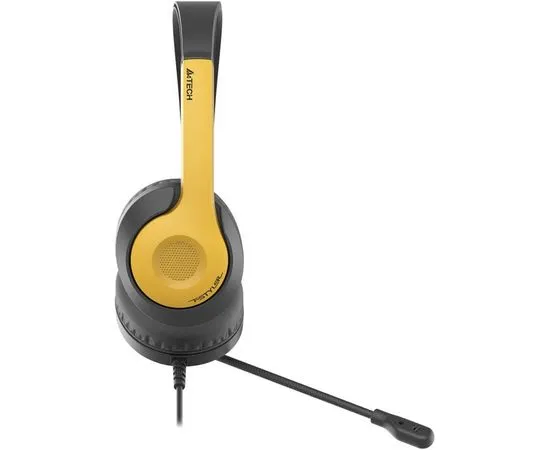 Наушники с микрофоном A4 Tech Fstyler FH100U, USB, черный/желтый (FH100U Bumblebee), фото 3