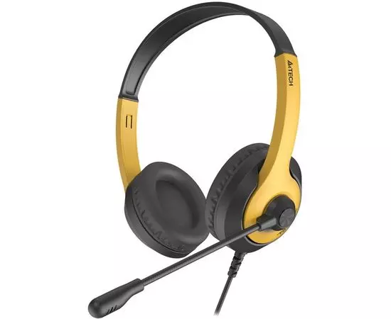 Наушники с микрофоном A4 Tech Fstyler FH100U, USB, черный/желтый (FH100U Bumblebee)