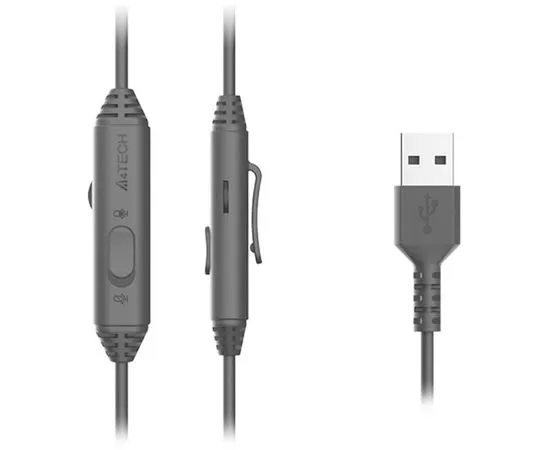 Наушники с микрофоном A4 Tech Fstyler FH100U, USB, черный (FH-100U Stone Black), фото 5