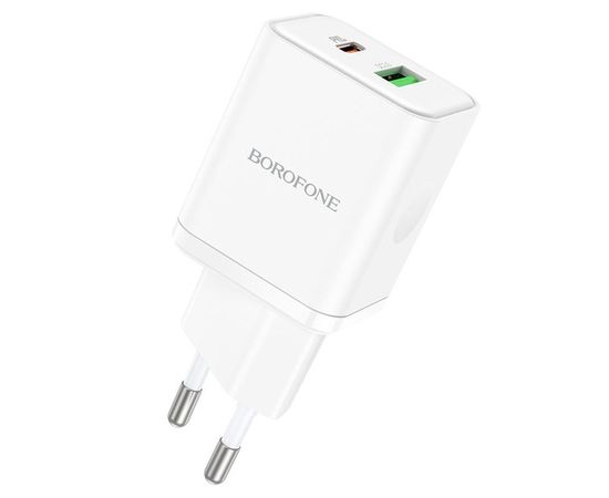 Зарядное устройство Borofone BN7 Xunfei, USB A+C, PD (20W), белый (6974443384321)