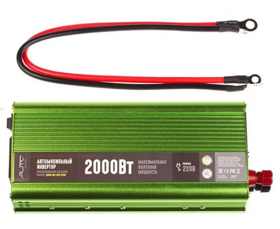 Инвертор 12V -> 220V, мощность 2000Вт (QUMO, QAI-904-2000) (33797), фото 3