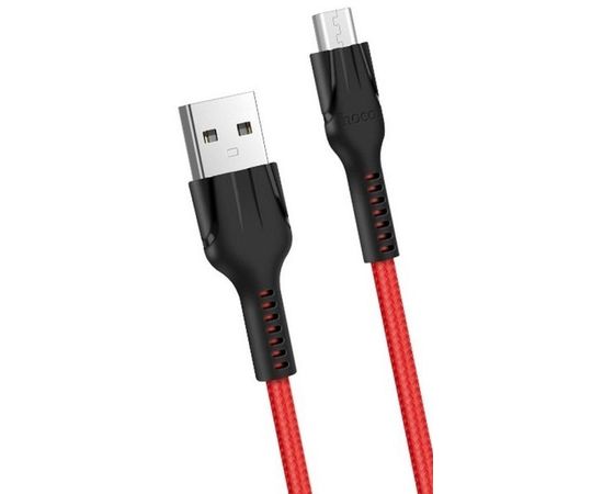 Кабель USB2.0 AM -> Micro-BM, 1m (HOCO) U31 Benay, в оплетке, красный (6957531053880)