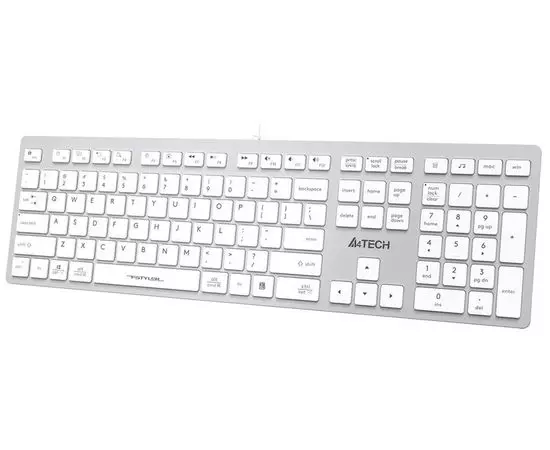 Клавиатура A4 Tech Fstyler FX50 slim Multimedia USB, белый (FX50 белый), фото 2