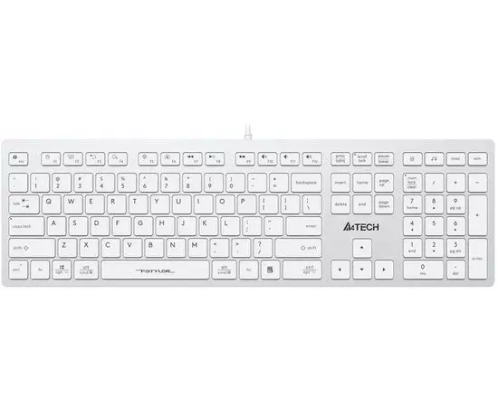 Клавиатура A4 Tech Fstyler FX50 slim Multimedia USB, белый (FX50 белый)