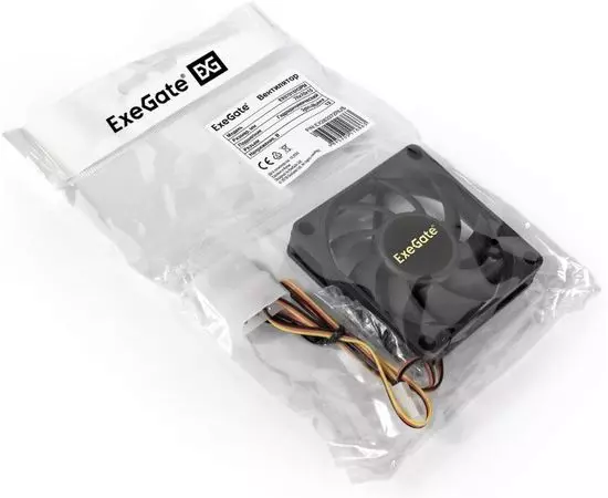 Кулер для корпуса ExeGate 70x70x15 мм, гидродинамический, 3pin+Molex (EX07015H3PM) (EX283372RUS), фото 2