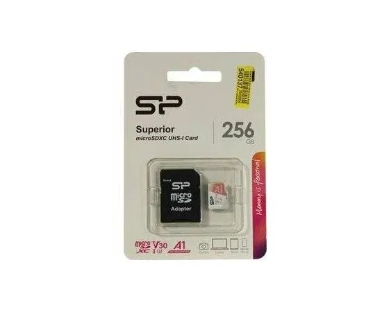 Карта памяти MicroSDXC 256Gb Class 10 UHS-I U3 V30 A1 без адаптера (Silicon Power Superior A1) (SP256GBSTXDV3V20), фото 2