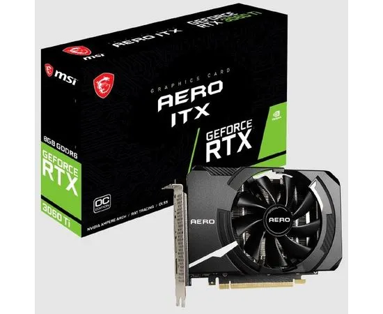 Видеокарта MSI RTX3060TI 8GB GDDR6 (RTX 3060 Ti AERO ITX 8G OC LHR)