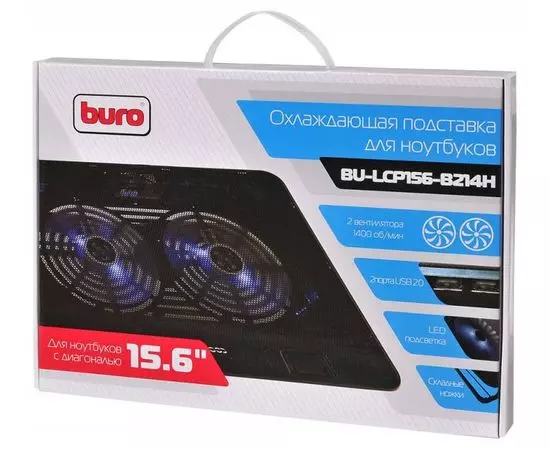 Подставка теплоотводящая под ноутбук Buro BU-LCP156-B214H 15,6", фото 6