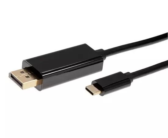 Переходник USB Type-C (M) -> DisplayPort (M), 1.8м, Aopen/Qust, черный (ACU422C-1.8M)