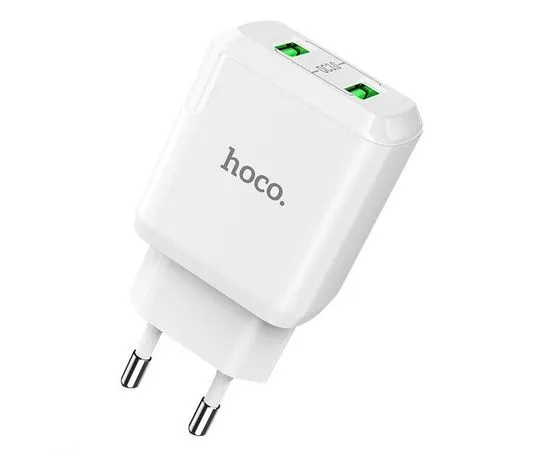 Зарядное устройство HOCO N6 Charmer, USB A+A, QC 3.0, белый (6931474738967)