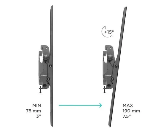 Кронштейн 55"-100" 1 ст. свободы, (ONKRON, UT4) черный (ONKRON UT4 BLACK), фото 4