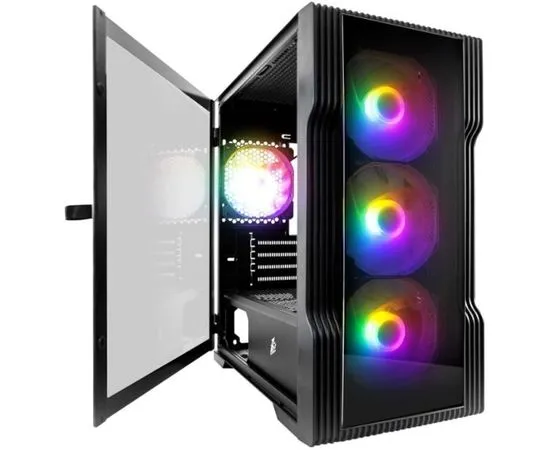 Корпус 1STPLAYER TRILOBITE T3-G Black, без БП (T3-G-BK-4F1)