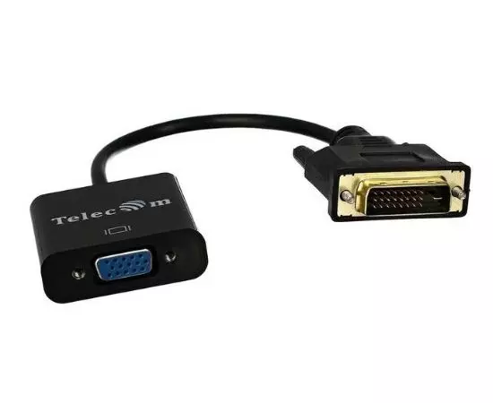 Переходник DVI-D (M) -> VGA (F) (кабель 0.15m (Telecom) (TA491)